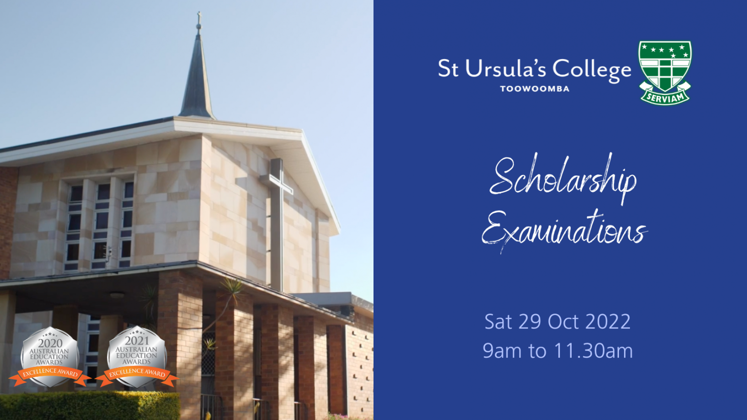 Scholarship Exams 2022 | St Ursula's College Toowoomba